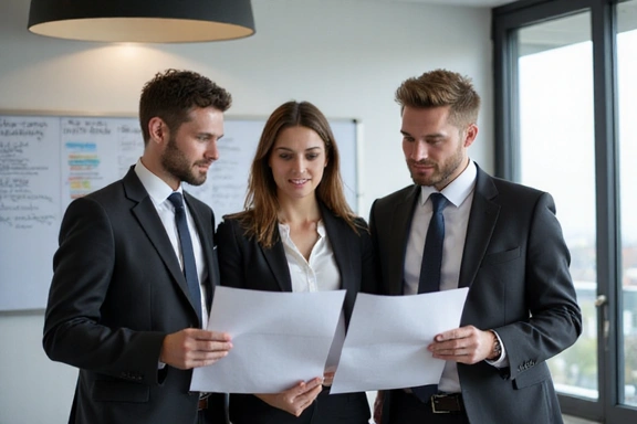 Team working with clients