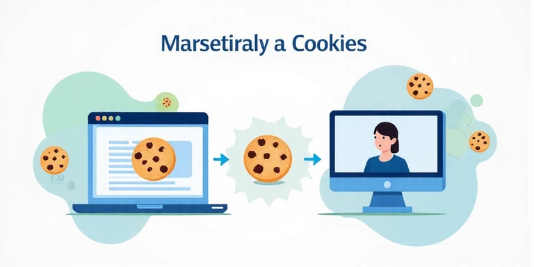 Illustration showing how cookies work on websites